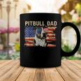 Mens Patriotic Pitbull Dad 4Th Of July American Flag Usa Coffee Mug Funny Gifts