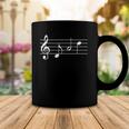 Music Dad Text In Treble Clef Musical Notes Coffee Mug Unique Gifts