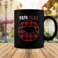 Papa Bear Red Plaid Matching Family Christmas Pajamas Coffee Mug Unique Gifts