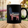 Papa Llama 4Th Of July American Flag Patriotic Dad Father Coffee Mug Funny Gifts