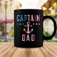 Patriotic Captain Dad American Flag Boat Owner 4Th Of July V2 Coffee Mug Funny Gifts