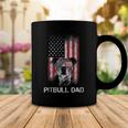 Pitbull American Flag 4Th Of July Pitbull Dad Mom Dog Lover Coffee Mug Funny Gifts