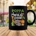 Poppa Of The Wild One Zoo Birthday Safari Jungle Animal Coffee Mug Funny Gifts