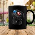 Pug 4Th Of July Dog Mom Dog Dad Usa Flag Funny Black Pug Coffee Mug Funny Gifts