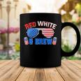 Red White And Brew 4Th Of July Funny Drinking Sunglasses Coffee Mug Funny Gifts
