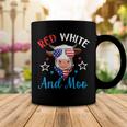 Red White And Moo 4Th Of July Cow Usa Flag Farmer Patriotic Coffee Mug Funny Gifts