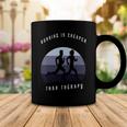 Running Is Cheaper Than Therapy Coffee Mug Funny Gifts