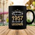 September 1957 Birthday Life Begins In September 1957 V2 Coffee Mug Funny Gifts