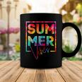 Summer Vibes Tie Dye Hello Summer Vacation Coffee Mug Funny Gifts