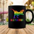 T Rex Dinosaur Lgbt Gay Pride Flag Allysaurus Ally Coffee Mug Unique Gifts