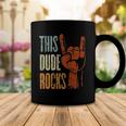 This Dude Rocks Rock N Roll Heavy Metal Devil Horns Coffee Mug Unique Gifts