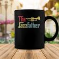 Vintage The Jazzfather Happy Fathers Day Trumpet Player Coffee Mug Unique Gifts