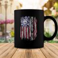 Vintage Usa American Flag Proud Hockey Dad Silhouette Funny Coffee Mug Unique Gifts