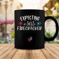 Womens Expecting A Little Firecracker Funny 4Th Of July Pregnant Coffee Mug Funny Gifts