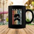 Womens June Birthday Gemini Queen Im Black Queen Afro Mom Bun Coffee Mug Funny Gifts