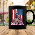 Womens Pug Dad Mom 4Th Of July American Flag Merica Dog Coffee Mug Funny Gifts