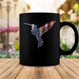 Womens Usa American Flag Dot Art Cute Bird Hummingbird 4Th Of July V2 Coffee Mug Funny Gifts