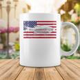 4Th Of July American Flag Bass Fish Usa Distressed Mens Dad Coffee Mug Funny Gifts