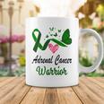 Adrenal Cancer Warrior Butterfly Green Ribbon Adrenal Cancer Adrenal Cancer Awareness Coffee Mug Unique Gifts