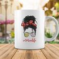 Baseball Softball Momlife Mom Messy Bun Afro Mom Mothers Day Coffee Mug Funny Gifts