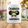 Black Kid African American Messy Bun Celebrate Juneteenth Coffee Mug Funny Gifts