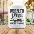 Born To Dive Forced To Work Coffee Mug Funny Gifts