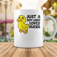 Cute Duck Just A Boy Who Loves Ducks Coffee Mug Funny Gifts