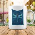 Dragonfly With Floral Vintage Coffee Mug Unique Gifts