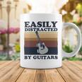 Easily Distracted By Guitars Quote For A Guitar Player Racerback Coffee Mug Funny Gifts