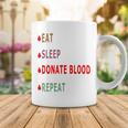 Eat Sleep Donate Blood Repeat Blood Donation Blood Donation Awareness Coffee Mug Funny Gifts