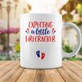 Expecting A Little Firecracker New Mom 4Th Of July Pregnancy Coffee Mug Funny Gifts