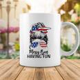 Funny Messy Bun Having Fun American Flag Merica 4Th Of July Coffee Mug Unique Gifts