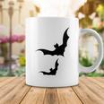 Halloween Two Bats Pattern Coffee Mug Funny Gifts