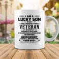 I Am A Lucky Son Because Im Raised By A Veteran Coffee Mug Funny Gifts