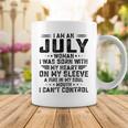 I Am An July Woman I Was Born With My Heart On My Sleevepng V2 Coffee Mug Funny Gifts