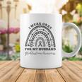 I Wear Gray For My Husband Glioblastoma Awareness Rainbow Coffee Mug Unique Gifts