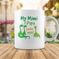 Kids My Mimi And Papa Love Me Dinosaur Grandson Coffee Mug Unique Gifts