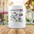 Map Of Missouri Landmarks Major Cities Roads Flag Coffee Mug Unique Gifts