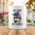My Body My Choice Pro Choice Messy Bun Us Flag Feminist Coffee Mug Unique Gifts