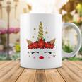 New Christmas Unicorn Face Santicorn Poinsettia Crown Cute Coffee Mug Funny Gifts