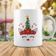 New Christmas Unicorn Face Santicorn Poinsettia Crown Cute V2 Coffee Mug Funny Gifts