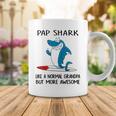 Pap Grandpa Gift Pap Shark Like A Normal Grandpa But More Awesome Coffee Mug Funny Gifts