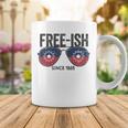 Premium Free-Ish Juneteenth Celebrate Black Freedom Free-Ish 1865 Messy Bun Afro Mom Coffee Mug Funny Gifts