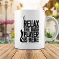 Relax The Bass Player Is Here Bass Player Funny Gift Bass Guitar Coffee Mug Funny Gifts