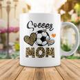 Soccer Mom Game Day Cheer Mom Leopard Mothers Day Coffee Mug Funny Gifts