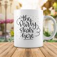 The Party Starts Here Coffee Mug Funny Gifts