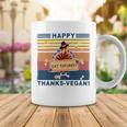 Turkey Happy Thanks Vegan Turkey Vintage Retro Coffee Mug Funny Gifts