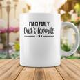 Womens Im Clearly Dads Favorite Son Daughter Funny Cute Coffee Mug Unique Gifts