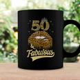 50 And Fabulous Queen Happy Birthday 50Th Leopard Sexy Lips Coffee Mug Gifts ideas