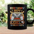 9Th Birthday Boy Vintage Video Gamer Level 9 Unlocked Boys Coffee Mug Gifts ideas